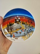 Mały ozdobny talerzyk 4 pory roku zima Niemcy