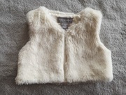 Elegancka biała kremowa kamizelka Primark 74 futerko bolerko jak nowa nowe