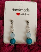 Kolczyki z jaspisem kambaba 