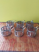6 szt. Koszyczki na szklanki PRL