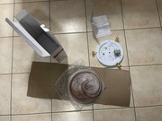 Rabalux Plafon szklany ALABASTRO 1xE27 60W śr. 30 cm mlecznobrązowy-złoty