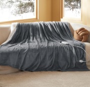 Koc elektryczny 180x200 Bedsure 6 poziomów timer szary