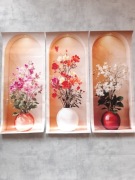 Nowoczesna Dekoracja Ścienna Zestaw 3szt STORCZYKI Połysk Loft