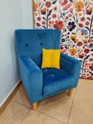Fotel dziecięcy turkusowy