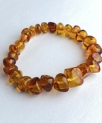 Bransoletka z naturalnego bursztynu bałtyckiego | 11,75 g | na gumce