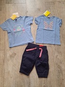 T-shirt x2 + spodenki 3/4 - rozm 98