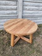 Stolik kawowy okrągły dębowy 