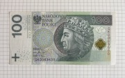 Banknot 100 zł radar
