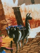 Peruwiański obraz Uliczka w mieście Cusco w ramie 