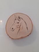 Magnes na lodówkę, podkładka pod kubek. Konik. 