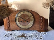 Zegar FMS MAUTHE 1939/40 art deco zadbany jasny dąb czeczot loft