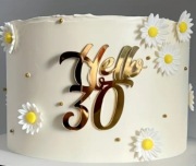 Złoty topper Hello 30 na trzydziestkę