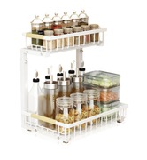 Kitstorack 2-poziomowy metalowy wysuwany organizer kuchenny