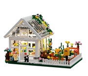 Kwiaciarnia Domek Kwiatowy Flower House oświetlenie LED - mniejsze od lego