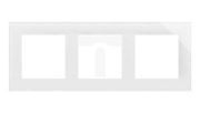 Ramka 3 Szkło classic białe Simon 55 Nature