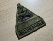 Naszywka - US Army - 2nd Armored Division "Hell on Wheels" (OD Subdued) 
