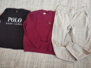 Zestaw Nowe XL koszulka bluza spodnie Ralph Lauren Lacoste Tommy Hilfiger 