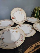 Talerze obiadowe róże sielskie wiejskie klimaty