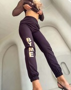 Spodnie JOGGERY logo By Me - czekoladowe