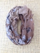 arafatka Szalik Chusta komin ombre brązowa róże uż