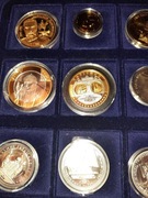 Skarbnica Narodowa Medale ze srebra, część platerowana złotem