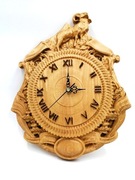 Zegar ścienny do salonu drewniany, rustykalny prezent dla mężczyzny, kolory