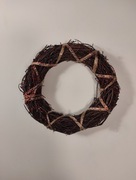 Ozdoba świąteczna w czerwonym brokacie 