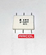 Rezystor 2X 0,22R 5W  Arcol sprawdzany. reastr 10mm