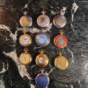 Kolekcja 10 kieszonkowych zegarków kwarcowych