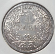 Niemcy Wilhelm II 1 mark marka 1907 A Berlin Prusy KM# 14 Srebro Stan
