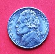 5  Centów  2001  P  -     USA    Mennica P    stan !!