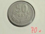 Moneta 50 groszy z 1970, niski nakład, cenna