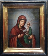 Stara ikona: "Matka Boska Tichwińska" XIXw. 