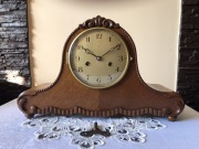 Zegar HAU 1929 art deco jasny dąb zadbany ładne aplikacje loft