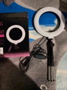 6-calowa mini lampa pierścieniowa LED ze statywem do makijażu, YouTuba