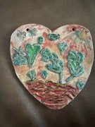 Serce handmade, ceramika, z otworami do zawieszania