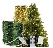 Lampki choinkowe Świąteczne efekt błysku 500LED Biały Ciepły drucik 50m