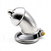 Stalowy pas cnoty, długa Tuba na penisa, chastity Dilator oring 50mm