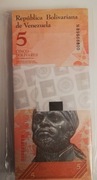 Wenezuela Banknot 5 Bolivares N 2011 UNC
