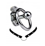 Stalowa klatka na penisa Pas Cnoty INVERTED PLUG Cage + Pasek oring 45mm