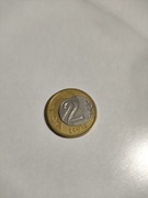 2 złote moneta z błędem destrukt