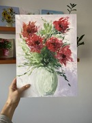 Obraz olejny „abstrakcyjne kwiaty”