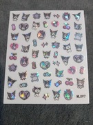Holograficzne naklejki na paznokcie samoprzylepne sanrio kuromi