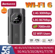 Benton router 5g 7000mAh 2,4GHz5,8GHzWiFiAX1200MbpsWiFi6Cat12do32urzadzen