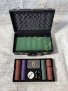 Zestaw pokerowy Deluxe w walizce | żetony | karty | mata | kompletny