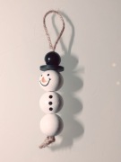 Drewniany Brelok Bałwan 