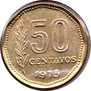 ARGENTYNA 50 centavos 1973 KM# 68, AU