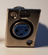 Gniazdo XLR 3P na panel, żeński