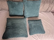 Poduszki ozdobne 50 cm Nowoczesne, sztruksowe, kwadratowe, turkusowe