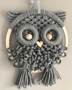 Mini sówki ze sznurka. Makrama. Ozdoba na ścianę